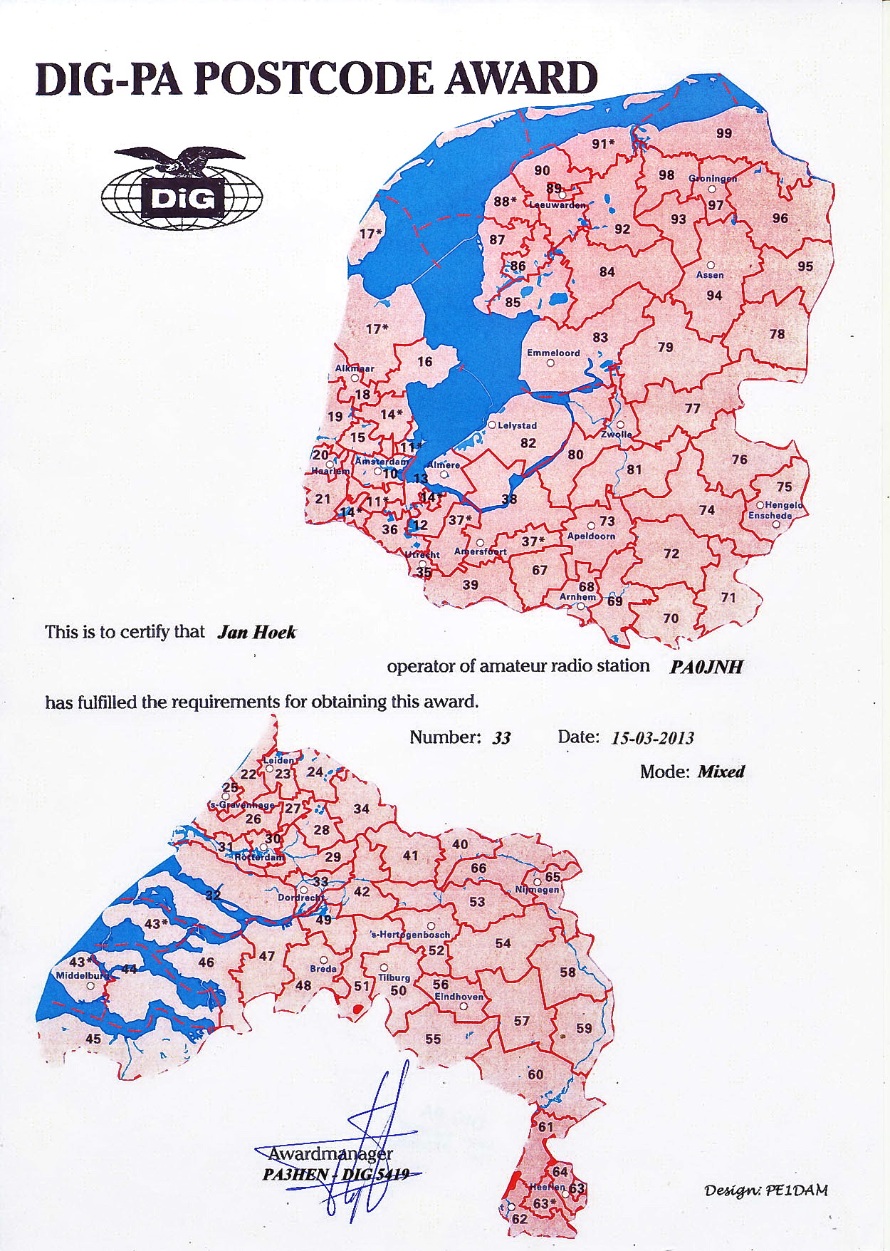 DIG-PA Postcode Award